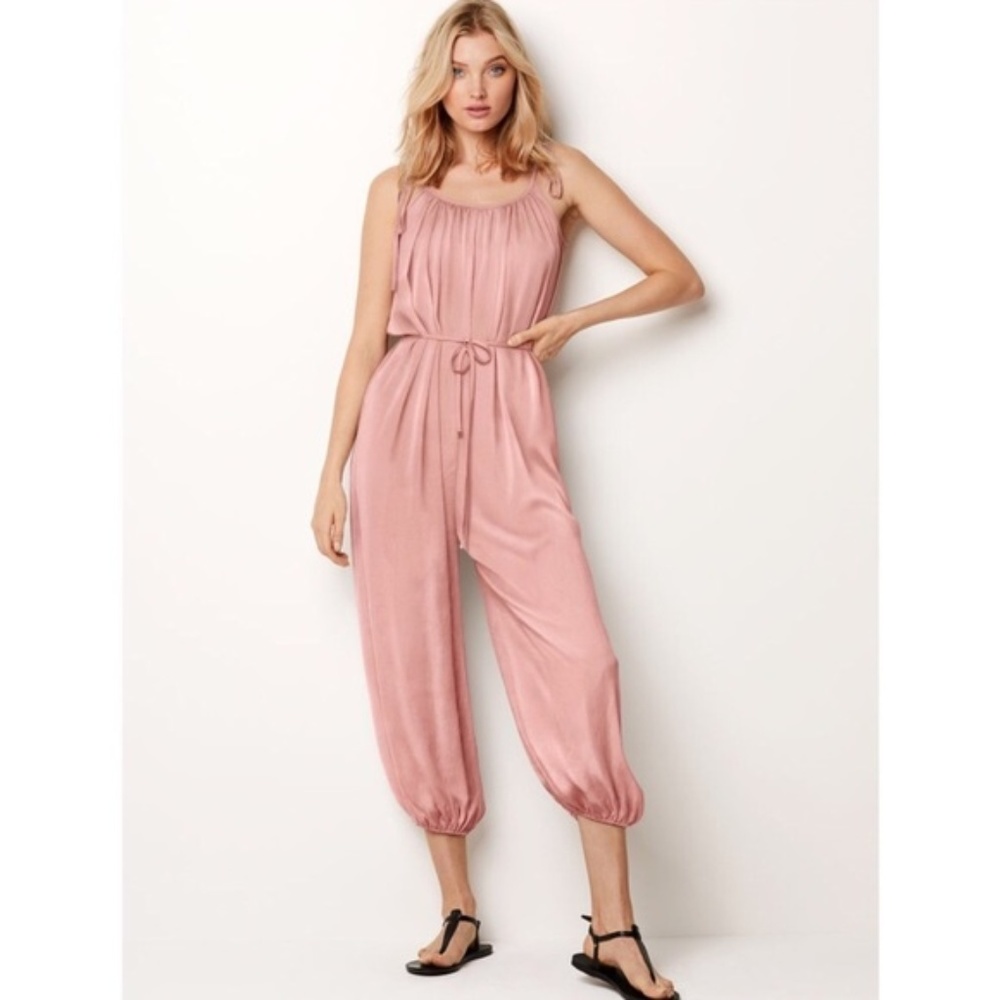 Victoria’s Secret Solid Pink Satin Loose Fit Jumps